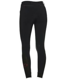 Cavalleria Toscana Team Red Stripe Knee Grip Breeches -Marys Tack and Feed Store team red stripe breech black back PAD160 JE010 9999 CT 91249.1639868900