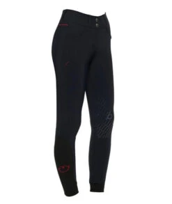 Cavalleria Toscana Team Red Stripe High Waist Breeches -Marys Tack and Feed Store team red stripe hi waist navy side PAD162 JE010 7001 CT 38565.1640812879