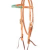 Martin Saddlery Laced Harness Brow Headstall -Marys Tack and Feed Store turquoise laced brow headstall HB22SL.116 martin 26671.1666651095