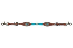 Circle Y Turquoise Round Up Wither Strap -Marys Tack and Feed Store turquoise round u wither strap reg.oil 1025 45 S4 circle y 47658.1686167005