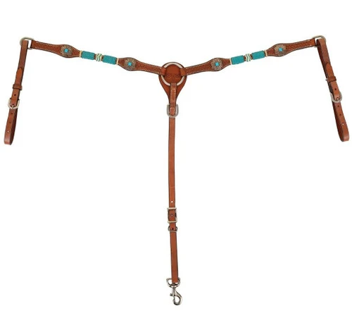 Circle Y Turquoise Round Up Breast Collar 4 Circle Y Turquoise Round Up Breast Collar - Image 2