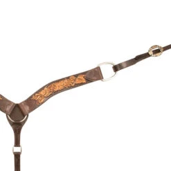 Cashel Two-Tone Floral Breast Collar -Marys Tack and Feed Store two tone floral BC closeup SA BC222TT cashel 36404.1678411279