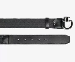 Cavalleria Toscana Velvet Stretch Belt -Marys Tack and Feed Store velvet stretch belt drk grey black ends CIN116 VE002 8999 1 CT 56732.1712845013