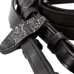 Kavalkade Victoria Snaffle Bridle -Marys Tack and Feed Store victoria snaffle bridle black reins stop detail 19080 FULL kavalkade 21629.1733935291