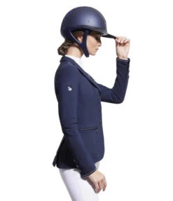 Samshield Victorine Satin Show Jacket -Marys Tack and Feed Store victorine satin jacket navy side 3059 samshield 69499.1638827315