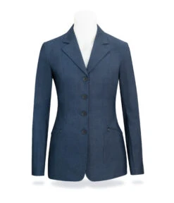 RJ Classics Victory Ladies Show Coat -Marys Tack and Feed Store victory show coat navy plaid front V3021 rjclassics 33892.1659024692
