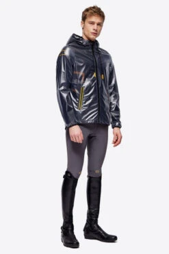 RG Unisex Waterproof Hooded Jacket -Marys Tack and Feed Store waterproof jacket grey man front COU001 NL002 8D00 RG 19427.1669828068