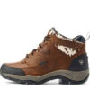 Ariat Terrain Waterproof Boot With Cow Print -Marys Tack and Feed Store women terrain h2o lace brn.cow side 10044538 ariat 53445.1676343404