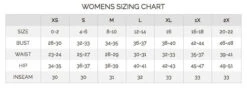 Kerrits Flow Rise Performance Tights -Marys Tack and Feed Store womens sizing chart 53604 09590.1566605089