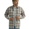 Men's Wrangler Wrinkle Resist Brown Plaid Shirt 2 Men's Wrangler Wrinkle Resist Brown Plaid Shirt -Marys Tack and Feed Store wrinkle resist plaid shirt brown front 112330396 wrangler 75295.1689459307